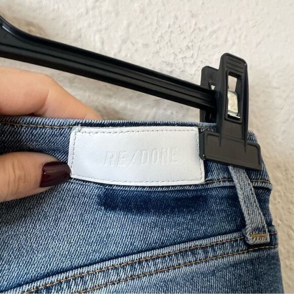 RE/DONE High Waisted Button Fly Debim Jeans Size 29 Medium Wash - Picture 7 of 8